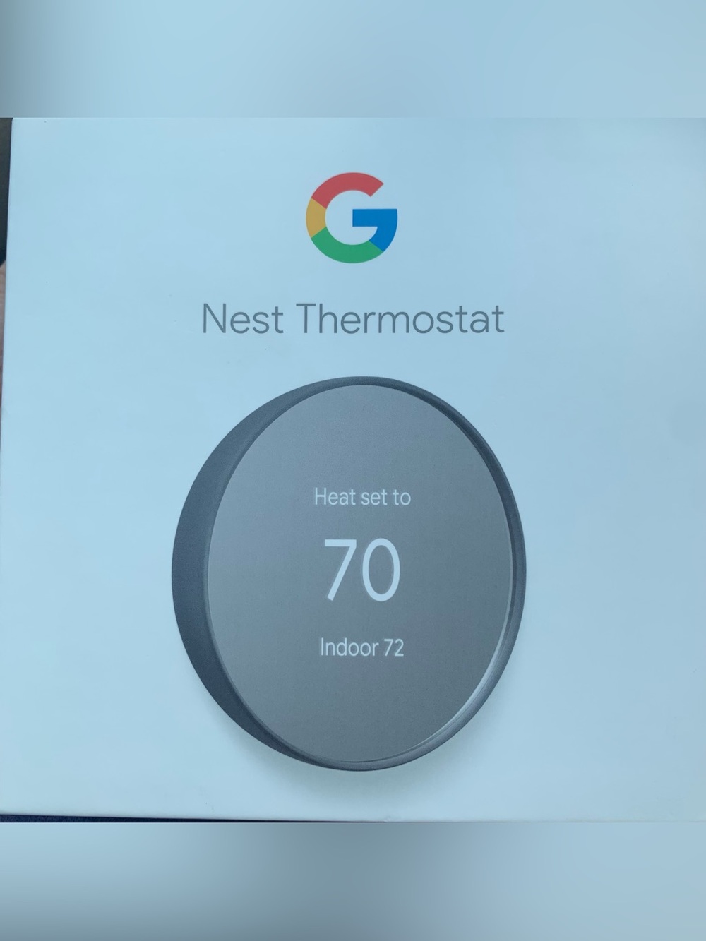 Google Nest Smart Thermostat 4th Generation Charcoal G4CVZ Open Box No Batteries